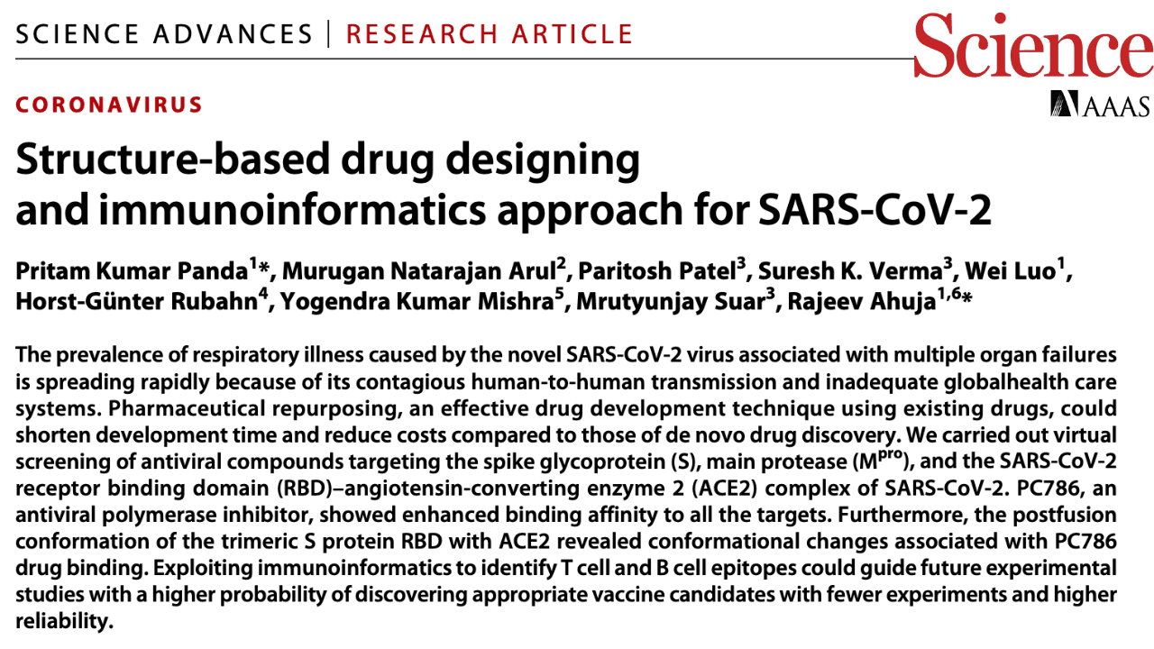 Structure-based drug designing and immunoinformatics approach for SARS-CoV-2